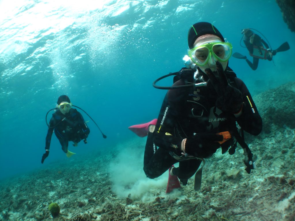 フードベストで万全 石垣島 体験ダイビング 海遊びのことならオーシャンズ石垣島